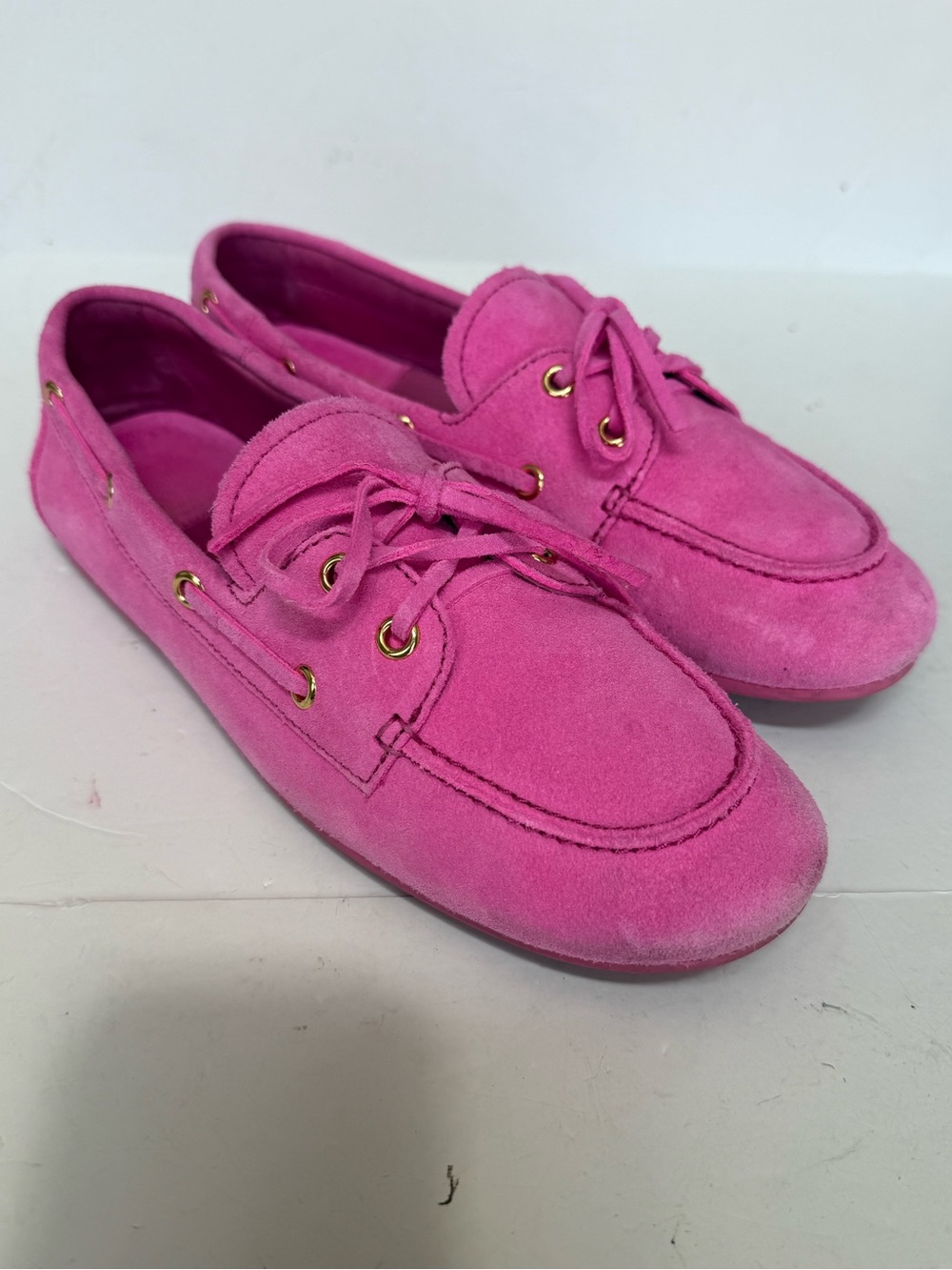 Jeffery Campbell Pink Suede Loafers Boat Shoes Yachting Women’s Size 8.5 M
